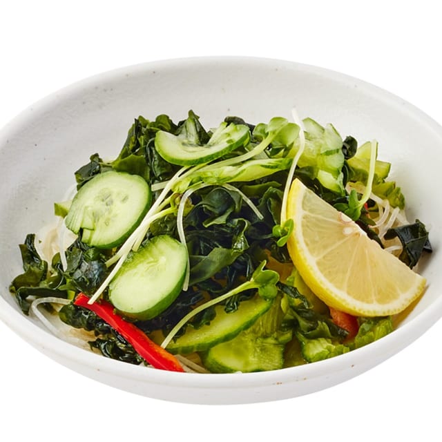 Seaweed Wakame Cucumber Salad.